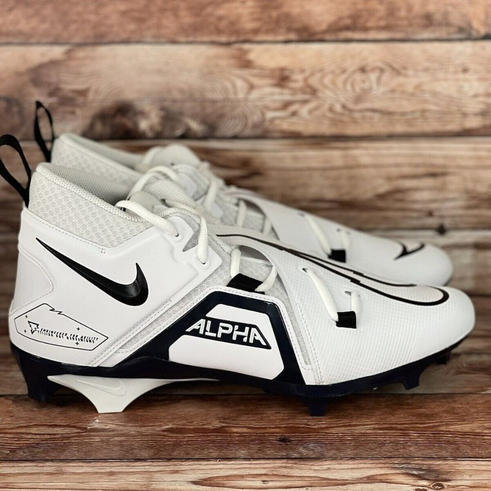 Nike Alpha Menace Pro 3 Football Cleats White Navy CT6649-108 Men’s Sizes